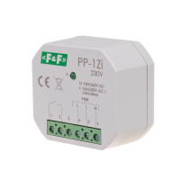 Przekaźnik elektromagnetyczny, 1Z 16A, montaż podtynkowy U=100-265V AC,styk:1Z 16A (160A/20ms) | PP-1Z-LED-230V F&F