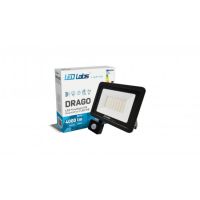 Naświetlacz LED z czujnikiem ruchu DRAGO 50W 4550lm 4000K Biały Neutralny IP44 SLIM PIR 3 lata gwar. | 17-0000-13 LED Labs