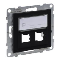 Adapter SYSTIMAX podwójny, czarny, Suno | 721446 Legrand