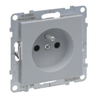 Gniazdo 2P+Z z przesłoną 16A 250 V zaciski śrubowe, aluminium, Suno | 721384 Legrand