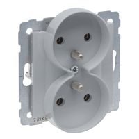 Gniazdo 2X2P+Z 16 A 250 V zaciski śrubowe, aluminium, Suno | 721391 Legrand