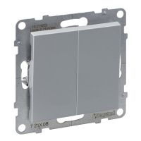 Łącznik schodowy podwójny 10 AX 250 V zaciski automatyczne, aluminium, Suno | 721308 Legrand