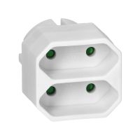 Rozgałęźnik 2x2P euro biały, 20 sztuk | OR-AE-13277/W/20 Orno