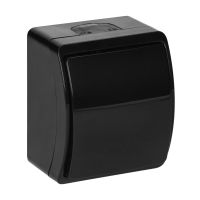Łącznik jednobiegunowy n/t AQUATIC IP44 czarny | OR-OE-7100/B Orno
