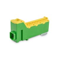 Blok bezgwintowy  TLC14ZZ 1,5-2,5/25 na szyne TH 1000VAC/1500VDC 63A, 6kV żółto/zielony | 49.1403 Elektro-Plast Opatówek