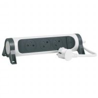 Przedłużacz PREMIUM obrotowy 3X2P+Z, z przewodem 3.0m 3x1.5mm2 biały/grafitowy | 049458 Legrand