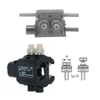 Zacisk jednostronnie przebijający izolację NTDC 28401 AFA (linia główna-50-150mm²;odgałęźna-50-120mm²; max grubość izolacji:3mm) | NTDC28401AFA Sicame