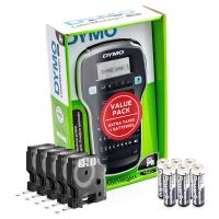 Drukarka LM160 + 5szt taśm D1 9mmx7m czarny/biały S0720680 + 6szt bateria LR03 Panasonic