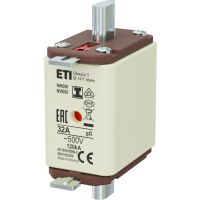 Wkładka bezpiecznikowa (topikowa) NH00/I 32A gG 500V zwłoczna / Zaczepy izolowane | 004192208 Eti