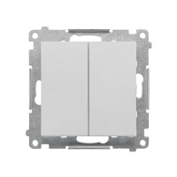 Łącznik schodowy podwójny bez piktogramu (moduł) 10 AX, 250 V~, szybkozłącza, Aluminium mat Simon 55 | TW6/2.01/X/143 Kontakt Simon