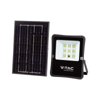 Naświetlacz LED solarny V-TAC 6W pilot auto timer IP65 VT-55050 6400K 400lm | 3800157698184 LED EUROPE