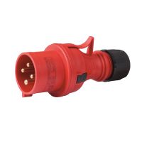 Wtyczka przenośna prosta 16A 4P 400V IP44 TWIST WPP TYP B 16/4 czerwona 922081 | 922081 Elektromet