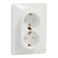 Gniazdo podwójne schuko z przesł.i, białe | SDD311221 Schneider Electric