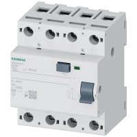 Wyłącznik różnicowoprądowy 3+N typ AC, In: 100 A, 100 mA, Un AC: 400 V | 5SV4448-0 Siemens