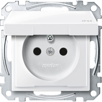 Gniazdo 2P+PE z przesł.IP44, s.M, b.polar. | MEG2514-0319 Schneider Electric