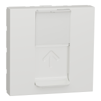 Płytka centralna 1xRJ45 dla keystone, Unica, 2 moduły, biała | NU946118 Schneider Electric