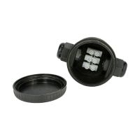 Puszka instalacyjna n/t PI-M666, 3P, IP66, pokrywa na gwint, średnica kabla 5-9mm, czarna | 63.66 Elektro-Plast Opatówek