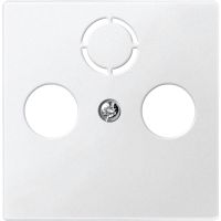 Płytka centralna gniazd antenowych, Merten, System M, 2/3 otwory, biel polarna (mat) | 297519 Schneider Electric