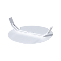 Dekiel gniazda z zakładkami sprężynowymi E109 do puszek o rozstawie śrub 60mm i 70mm, biały | 7390015 F-Tronic