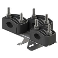 Uchwyt U-1 słupa wirowanego potrójny fi 25-50 mm | U50(3)W ALPAR