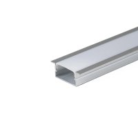 Profil do LED zestaw, ALU anodowany wpuszczany na dwie taśmy V-TAC 2mb klosz mleczny 20x10mm VT-8203 | 3800170211605 LED EUROPE