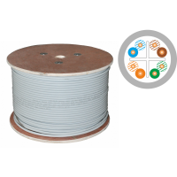 Kabel teleinformatyczny U/UTP kat.6 LSOH 4x2x23AWG Dca 500n | KIU6LSOH500D A-Lan Technologie