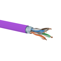 Kabel teleinformatyczny F/UTP kat.6 LSOH Dca 4x2x23AWG fioletowy ALANTEC /500m/ SZPULA | KIF6LSOH500PD A-Lan Technologie