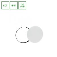 Plafon LED Nymphea Black&White Rings 18W 1440lm CCT 3000/4000/6000K IP54 250x52 mm biały/czarny | SLI031034CCT_PW Wojnarowscy