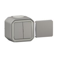 Łącznik typ transformer komplet natynkowy 10AX – 250V ~ szary, Nowe Plexo | 069719L Legrand
