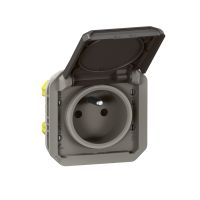 Gniazdo 2P+Z zaciski automatyczne mechanizm 16A - 250V~ antracyt, Nowe Plexo | 069891L Legrand