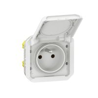 NOWE PLEXO - GNIAZDO 2P+Z ZACISKI AUTOMATYCZNE MECHANIZM 16 A - 250 V~ BIAŁE | 069621L Legrand