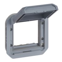 Adapter Arteor/Mosaic z przyciemnioną klapką (mechanizm) szary, Nowe Plexo | 069584L Legrand
