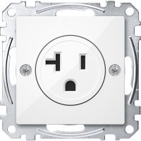 Gniazdo USA 2P+PE,20A,125V,biel p. | MEG2156-0319 Schneider Electric