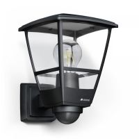 Lampa elewacyjna z czujnikiem ruchu i zmierzchu Steinel L 10 S PIR max.15W E27 IP44 IK03 230V czarna | ST084769 Lange Łukaszuk