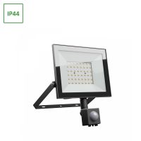 Naświetlacz z czujnikiem ruchu NOCTIS LUX 4 50W 4300lm 4000K NW 230V IP44 176X221X53mm PIR czarny | SLI029073NW_CZUJNIK_PW Wojnarowscy