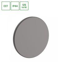Oprawa na elewację PIATTA 12W CCT 3000/4000/6000K 230V IP44 180x47mm szara okrągła | SLI003042CCT_PW Wojnarowscy