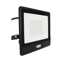 Naświetlacz LED V-TAC 50W SAMSUNG CHIP czujnik ruchu czarny przewód 1M VT-158S-1 4000K 4000lm 5 lat | 3800157661485 LED EUROPE