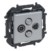 Gniazdo TV-R-SAT końcowe typu gwiazda, 2 przewody, 1,5 dB, aluminium, NILOE STEP | 863382B Legrand