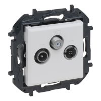 Gniazdo TV-R-SAT przelotowe, 14 dB, biały, NILOE STEP | 863178B Legrand