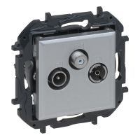 Gniazdo TV-R-SAT zakończeniowe, 10 dB, aluminium, NILOE STEP | 863379B Legrand