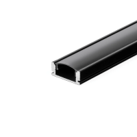 Profil do LED zestaw, ALU czarny V-TAC 2mb klosz czarny 17,4x7mm VT-8113 | 3800157677196 LED EUROPE