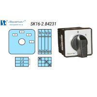 Łącznik krzywkowy SK16-2.84231/P03 R-0-A-L 16A, mocowany do pulpitu pokrętło czarne IP65 | SK16-2.84231/P03  R-0-A-L Spamel