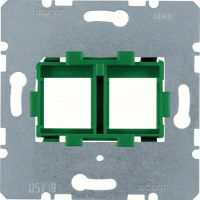Płytka nośna podwójna z zielonym elementem mocującym, mechanizm, one.platform | WDF4714G Hager