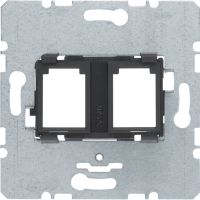 Płytka nośna podwójna z czarnym elementem mocującym, mechanizm, one.platform | WDF4717S Hager