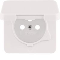 Płytka czołowa do gn. z uz. z pokrywą biały, IP44 | WWS7311PW Hager