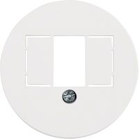 Płytka czołowa do gniazda głośnikowego i ładowania USB, biały, Serie 1930/Glas | WTF4000WG Hager