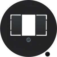 Płytka czołowa do gniazda głośnikowego i ładowania USB, czarny, Serie 1930/Glas | WTF4000BG Hager