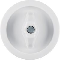 Płytka czołowa z pokrętłem do łącznika obrotowego, biały, połysk, Serie 1930/Glas | WTW1000WG Hager