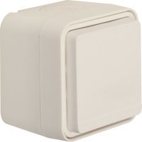 Gniazdo z uziemieniem 2P+Z, kompletne, IP55, biały, W.1 | WNC100B Hager