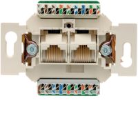 Mechanizm gniazda komputerowego UAE 2-kr (RJ11, RJ12, RJ45) kat. 5e, one.platform  | WDF41087 Hager
